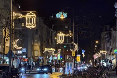 Almanya'da ışıklarla süslenen caddeler ramazan boyunca aydınlatılacak
