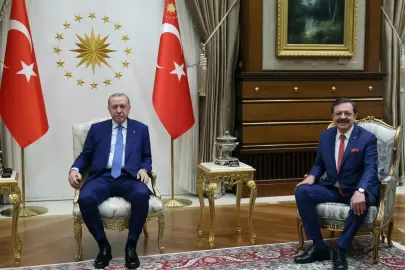 Cumhurbaşkanı Erdoğan, TOBB Başkanı Rifat Hisarcıklıoğlu'nu kabul etti
