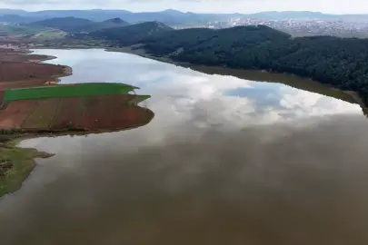 Edirne'de Kocadere Göleti'nin doluluk oranı yağışlarla arttı