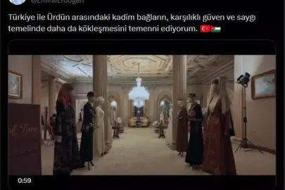 Emine Erdoğan, Ürdün Kralı ve Kraliçesi'nin Türkiye ziyaretine ilişkin paylaşımda bulundu