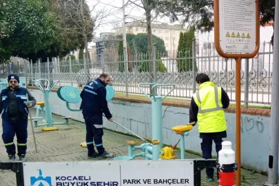 Kocaeli’de parklardaki spor aletleri yeniden kullanıma kazandırılıyor
