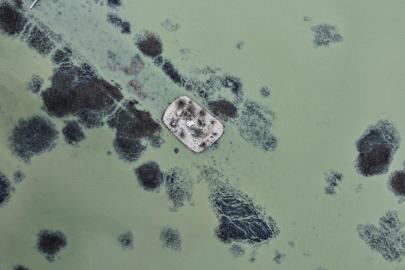 Kuruyan Avlan Gölü yağışların ardından yeniden su tuttu