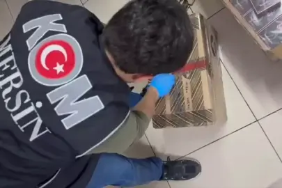 Mersin'de kolilere gizlenmiş kaçak 459 parfüm ele geçirildi