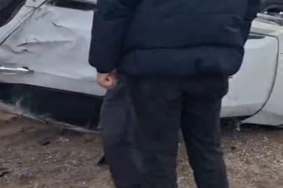 Otomobil takla attı, sürücü kazadan yara almadan kurtuldu