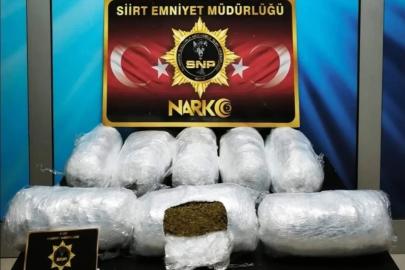 Siirt'te 9 kilo 300 gram kubar esrar ele geçirildi