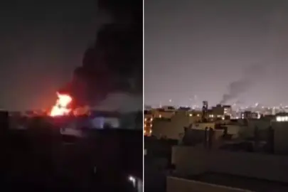 Tahran'daki askeri tesiste yangın