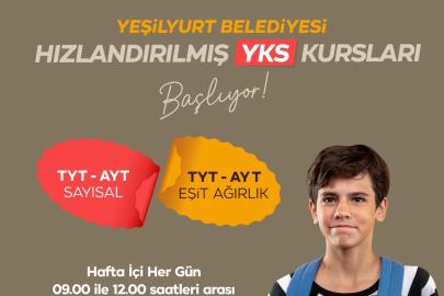Yeşilyurt Belediyesi "Hızlandırılmış YKS Kursları" başladı