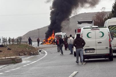Batman'da otomobil takla atıp yandı, 2 ağır yaralı