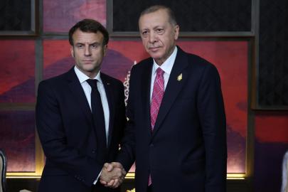 Cumhurbaşkanı Erdoğan, Fransa Cumhurbaşkanı Macron ile görüştü