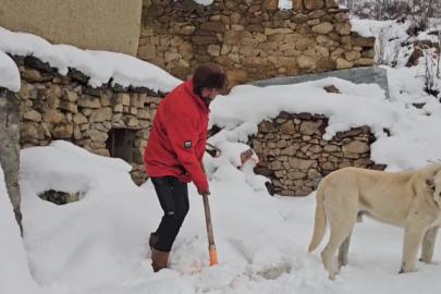 Erzincan’da hava soğudu, yüksek kesimlere kar yağdı