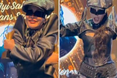 Hande Yener ödülü alır almaz kırdı