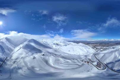Palandöken beyaz örtüsü ile hayran bıraktı