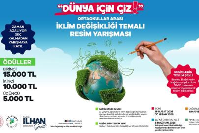 Yeşilyurt Belediyesi iklim değişikliği temalı okullar arası resim yarışması düzenliyor