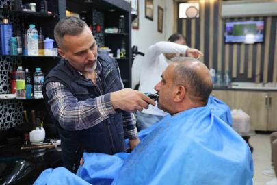 Elazığ’da berberlerin bayram mesaisi başladı
