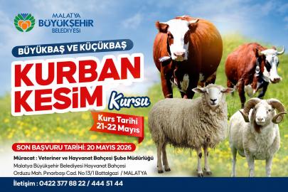 Malatya'da kurban kesim kursu verilecek