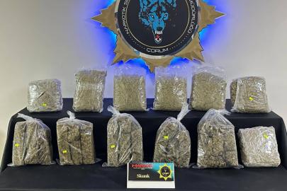 Çorum'da 9 kilogram skunk ele geçirildi