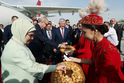 Cumhurbaşkanı Erdoğan Bişkek'te